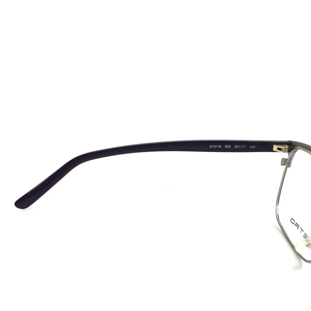 Etro Eyeglasses Frames ET2118 525 Purple Paisley Silver Cat Eye 54-17-140